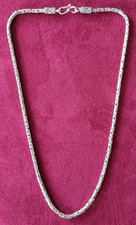 COLLIER MAILLES ARGENT VINTAGE - POINCON 925 - L 51 CM - BIJOUX BRACELETS BAGUES