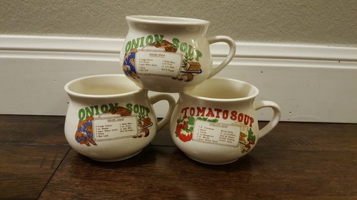 Vintage onion soup bowl - onion,