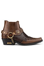 Homme Marron Cuir Bicolore