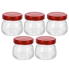  5 Pcs Mini Bocaux En Verre Récipient Petits Conteneurs Liquides Flacons