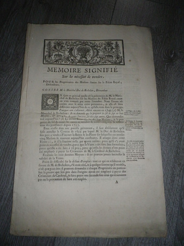 1753 mémoire signifié - 1753, –