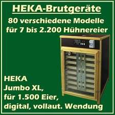 HEKA Jumbo XL - Fully-Automatic Egg-Incubator pour 1500 Oeufs - " Made IN