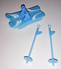 Tenue Vêtement pour Figurine Poupée Polly Pocket mattel - lot ski + batons