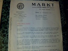 FACTURE sociétés outillage américain MARKT siège social paris1960