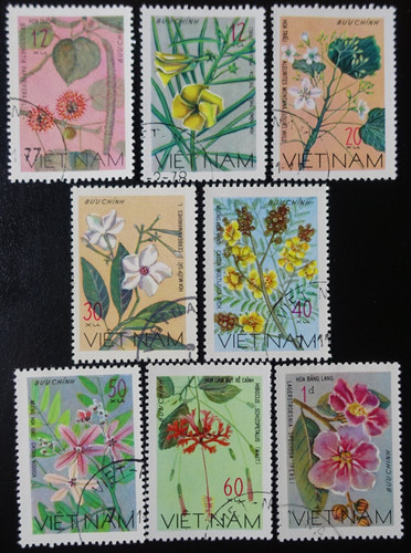 Timbres vietnam fleurs - timbres,