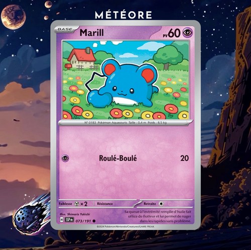 Carte pokémon marill 073 191 - carte,