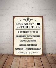 Plaque métal vintage citation