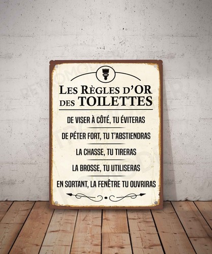 Plaque métal vintage citation