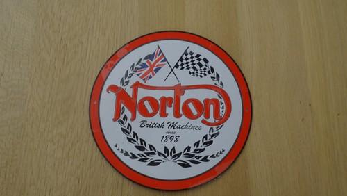 Plv plaque tole norton british - plaque,