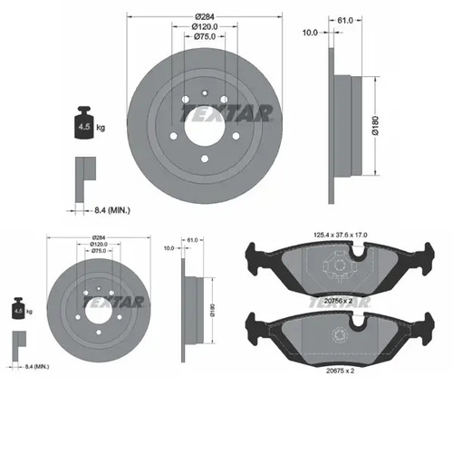 Disques plaquettes arrière - disques,