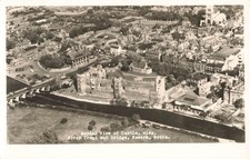 Vintage aerial view postcard - vintage,