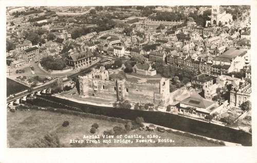 Vintage aerial view postcard - aerial,