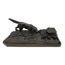 Bronze Set D'Ecriture Encrier