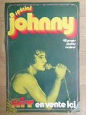 Affiche ancienne rare JOHNNY HALLYDAY Concert Spécial Hit Poster Kiosque Micro