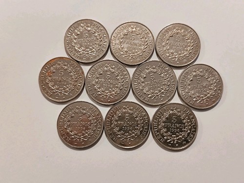 Lot pieces francs hercule - 5,