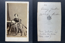 Ken, Paris, Marie Jackson épouse Gustave du Rivau Vintage cdv albumen print.