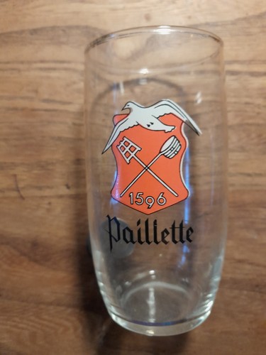 Verre bière 1960 - verre, paillette