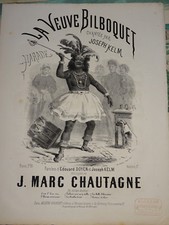 RARE Litho MAGIE PRESTIDIGITATION MAGIC VEUVE BILBOQUET PARTITION MUSIQUE 1865