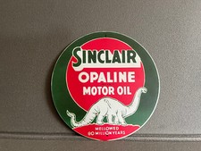 Plaque Métal Voiture Automobile Sinclair Opaline Motor Oil 20 cm Aluminium