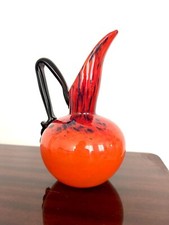 Schneider vase signé pichet orange noir 1930 XXeme
