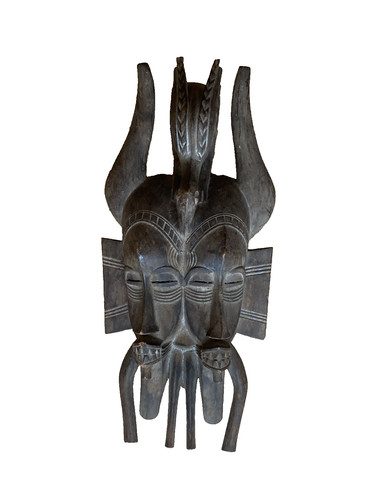 Ancien masque double wanyego - ancien, "wanyego"