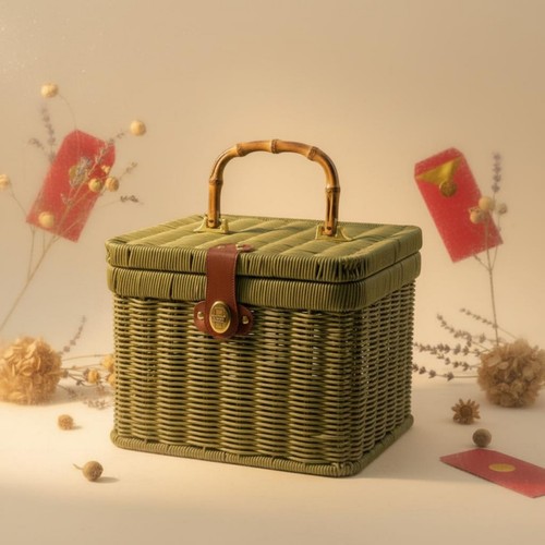Boîte Cadeau Imitation Rotin