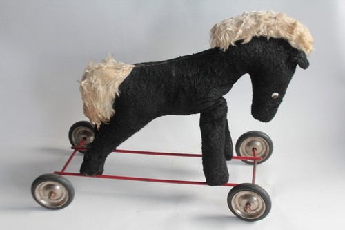 Ancien jouet tirer cheval - ancien,