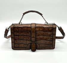 Magnifique sac vintage  " Jaguar " en croco