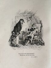 GRAVURE FABLES DE FLORIAN DESSIN JJ GRANDVILLE " LE HIBOU ET LE PIGEON  "