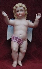 rare magnifique ancien grand angelot en porcelaine biscuit saxe meissen ?