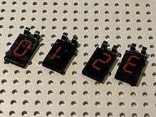 4 x Drapeau LEGO Black flag