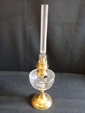 Ancienne lampe à pétrole Corp En Cristal Taillé H 45cm