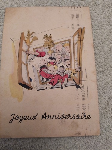 Spirou carte postale joyeux - spirou,