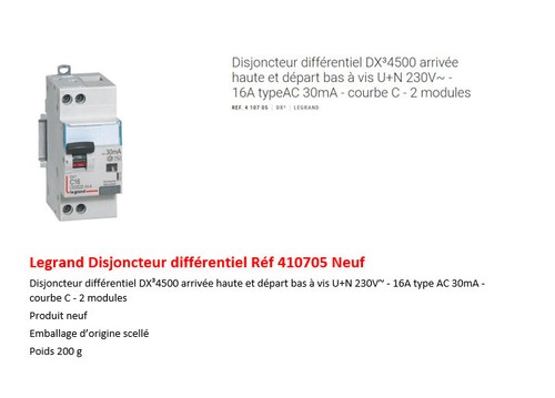Legrand disjoncteur - legrand,