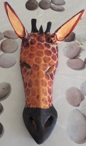 Masque bois girafe - masque,