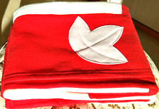 Plaid polaire rouge et écru