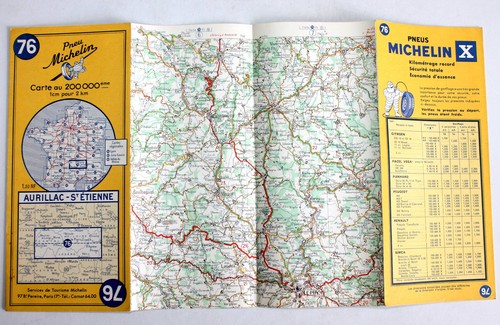 Carte michelin 1961 76 - carte,