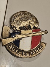 Insigne Militaire Autodefense Afrique Du Nord Matriculé Pucelle Guerre Algérie 