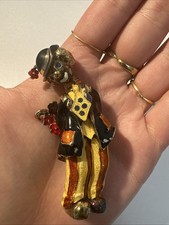 Broche Clown jaune, Orange Et