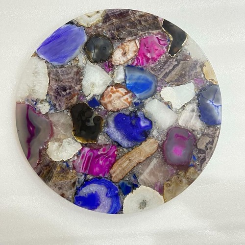 Table ronde pierre agate - ronde, d'agate