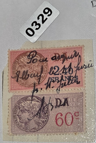 0329 lot timbres fiscaux - 0329.,