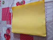 Classeur souple plastique jaune A4 4 anneaux rangement documents bureau école