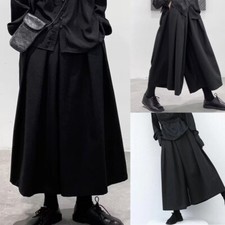 Pantalon de samouraï ample style gothique coupé Hakama jambes larges pour homm