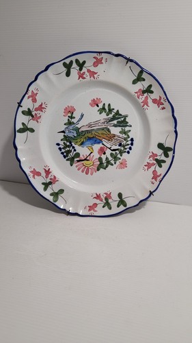Assiette ancienne oiseaux