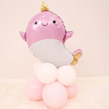  10pcs Narwhal Feuille de ballon Enfants Océan Anniversaire fête de la fête