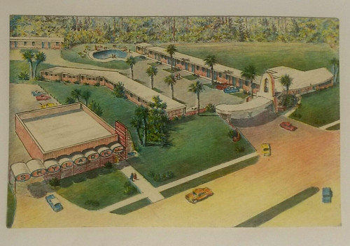Art postcard skylark motel - art,