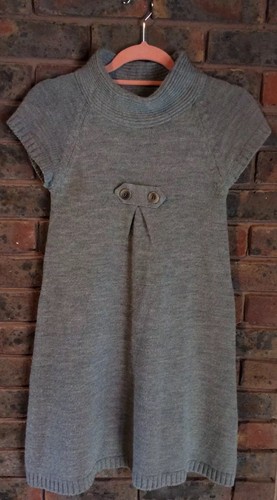 Robe gris clair - , tricotée
