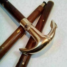 Poignée de tête de Style Antique victorien en laiton, canne de marche,...