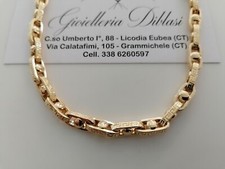 18K OR JAUNE Chaîne Solid COLLIER Ras Du Cou Massif Maille Homme Femme 750%/1000