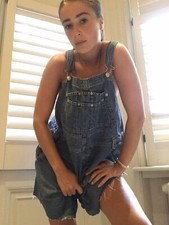 Salopette short, denim de